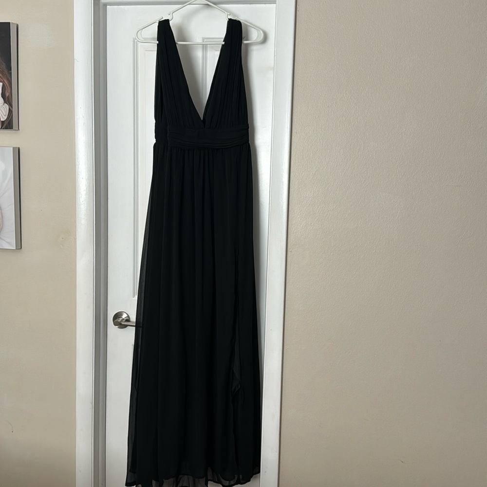 Lulus, medium black bridesmaid dress